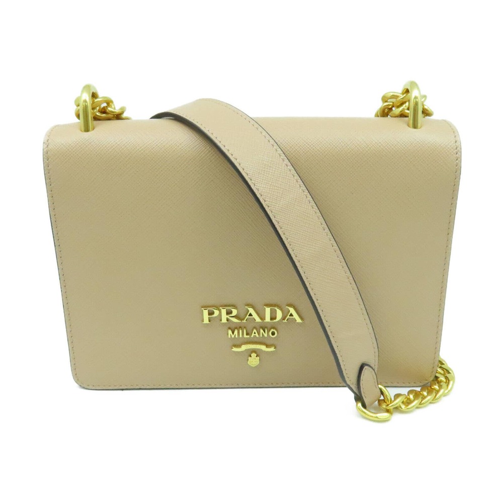 💎✨BEAUTIFUL✨💎 Prada Chain Shoulder Bag Crossbody Bag Saffiano Leather 1BD133